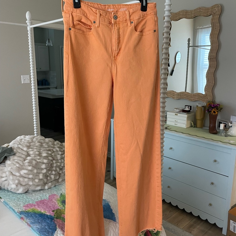 Old Navy Orange Women's Flare Jeans